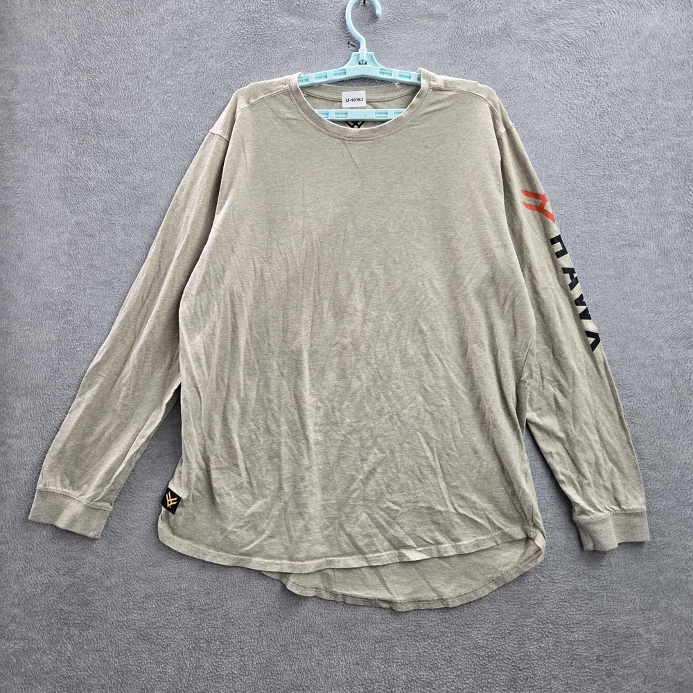 HAWX Men Shirt XL Brown‎ Workwear Logo Long Sleeve
